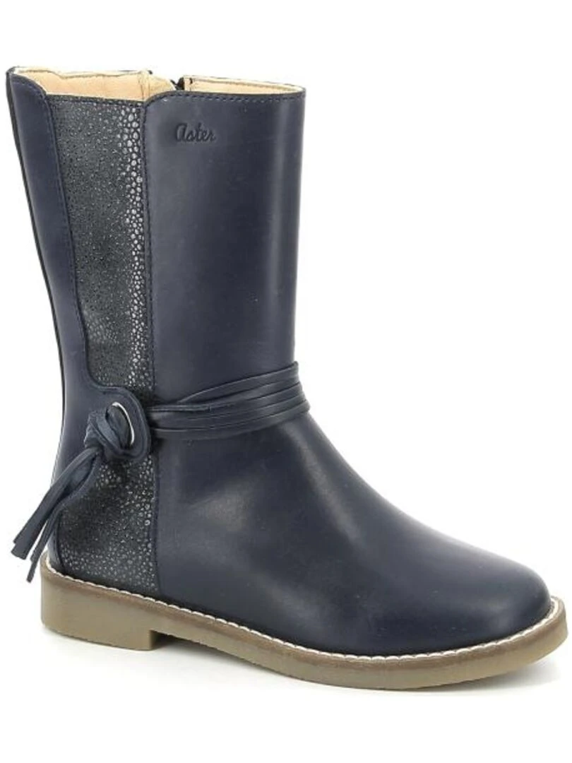 Bottes Cuir Widol Bleu marine