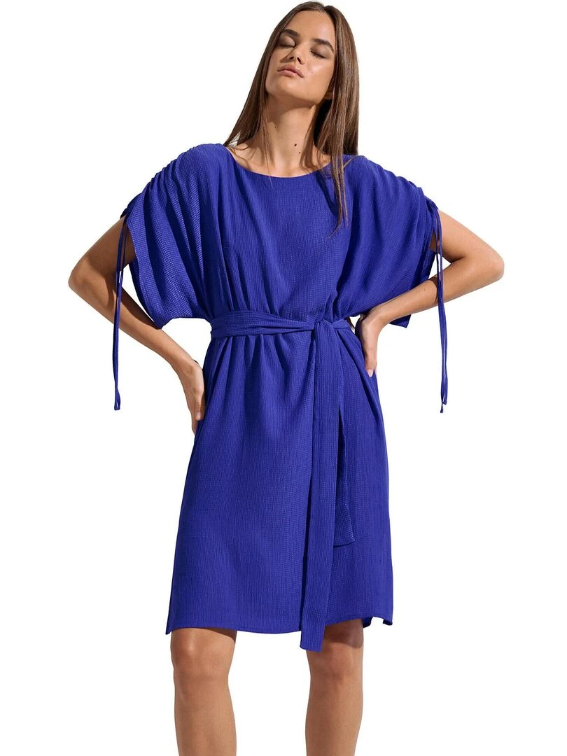 Robe estivale manches courtes Japan Bleu