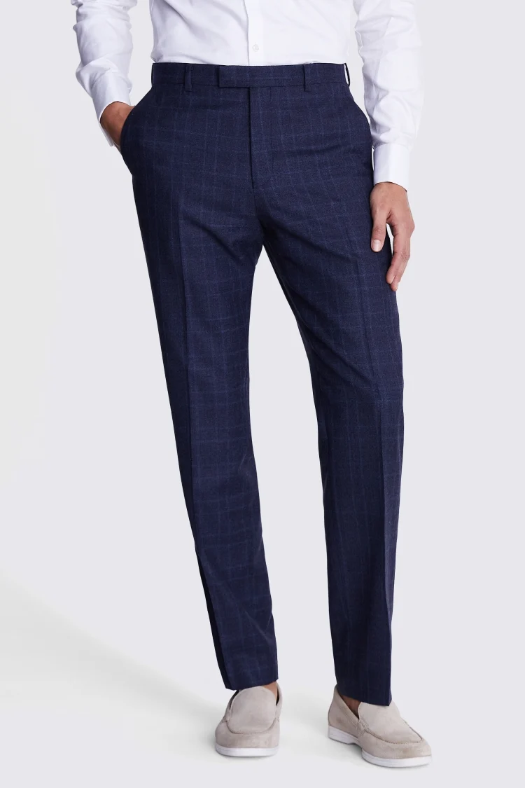 Slim Fit Dusty Pink Flannel Trousers   Buy Online at Moss