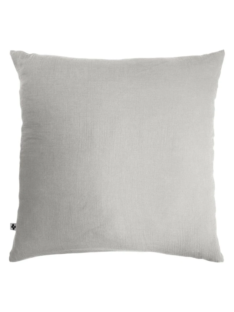 Taie d'oreiller Double Gaze Coton Collection Gaia Gris clair