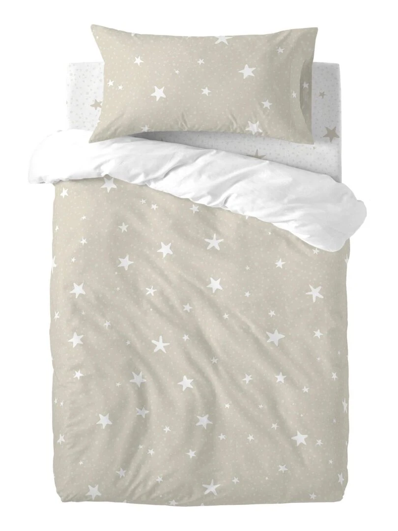 Taie d'oreiller Little star "Happyfriday"   Beige