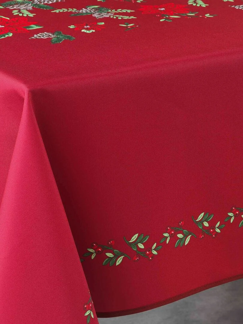 Nappe rectangle Collection Noel Isadore   Rouge