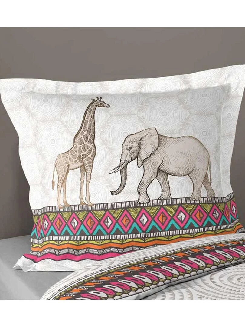 Parure de couette aux impressions coloniales Multicolore