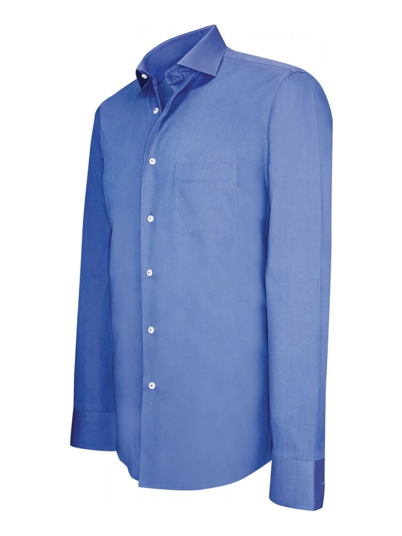 Chemise en popeline COVENTRY   Bleu roi