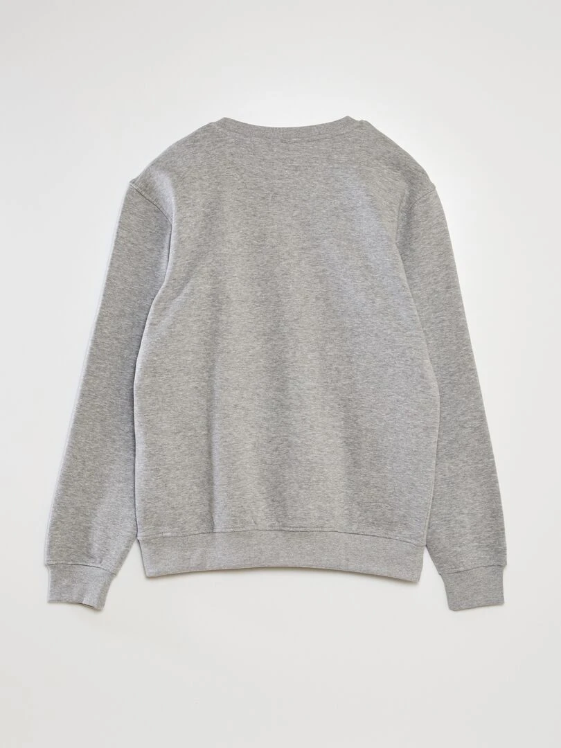 Sweat en molleton imprimé   Gris