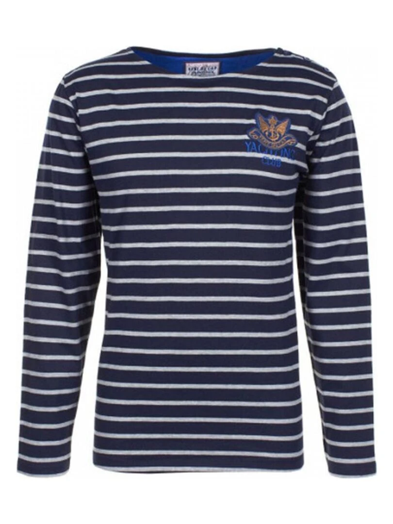 T shirt manches longues homme CRIVIK VENT DU CAP Noir Bleu marine Gris