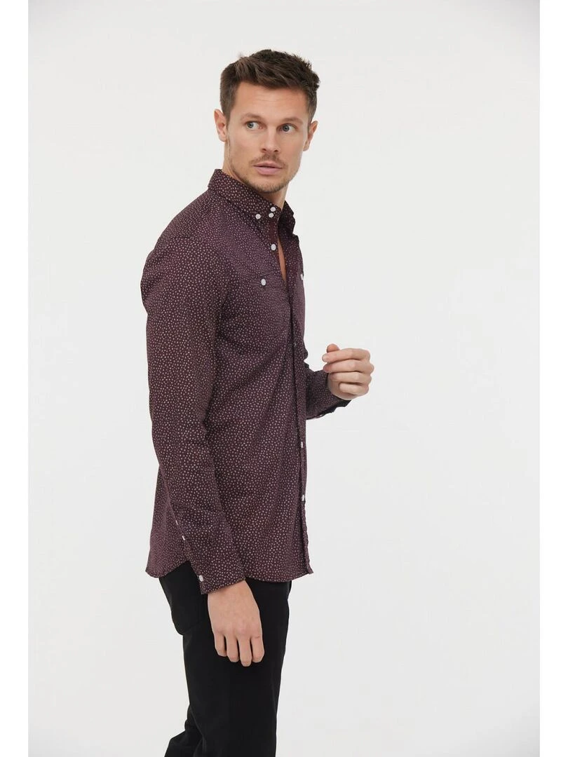 Lee Cooper   Chemise manches longues coton regular DOKIN   Violet aubergine