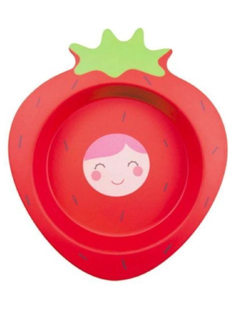 MILL'O BÉBÉ ASSIETTE EN MÉLAMINE Rouge