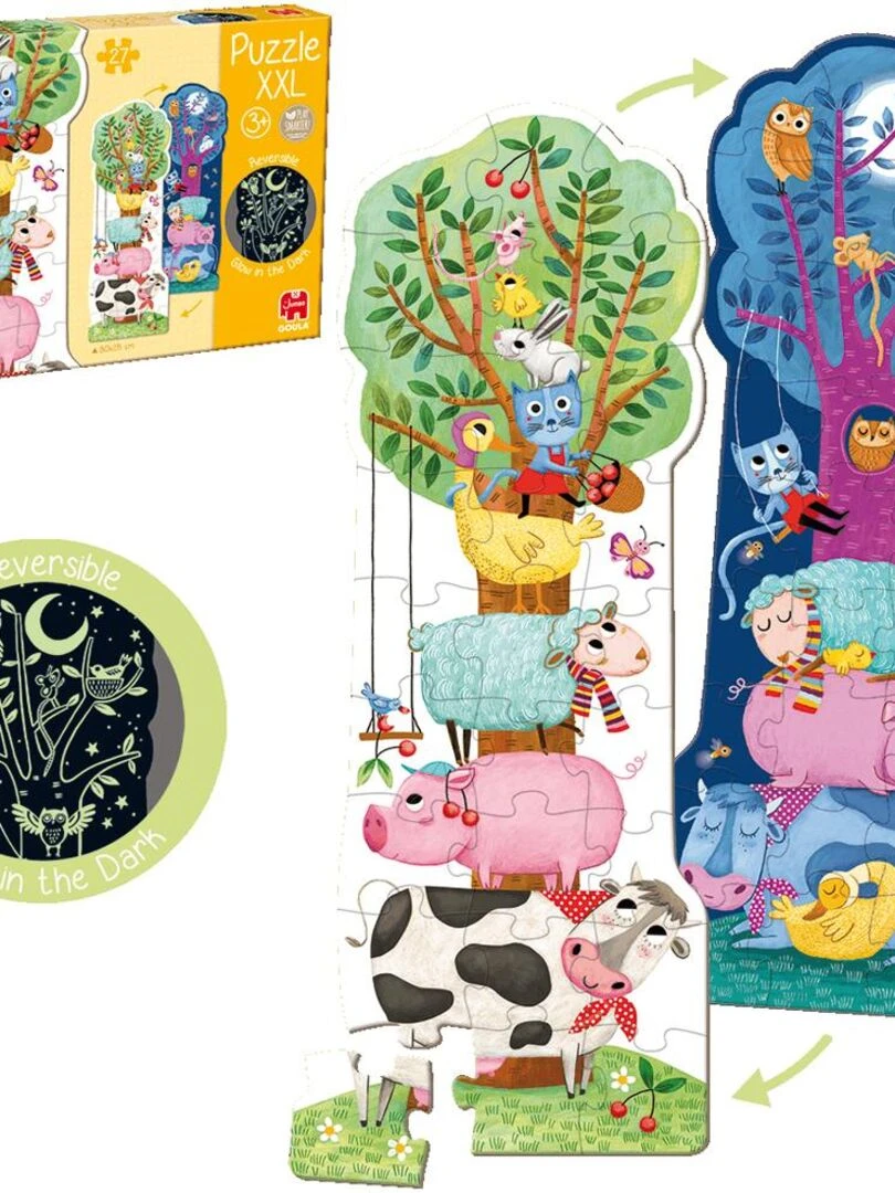 Puzzle XXL la ferme jour et nuit phosphorescent (24 pièces   N/A