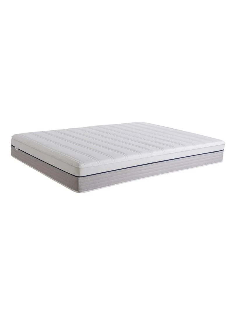 Bleu Câlin Matelas mousse viscoélastique confort ferme épaisseur 25cm Confortable Premium Blanc Gris Bleu