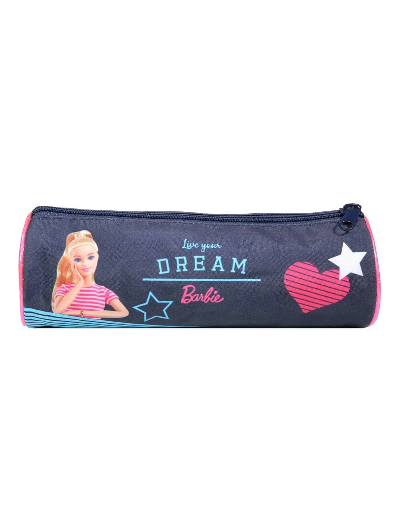 BAGTROTTER Trousse scolaire ronde Barbie Bleue   Bleu
