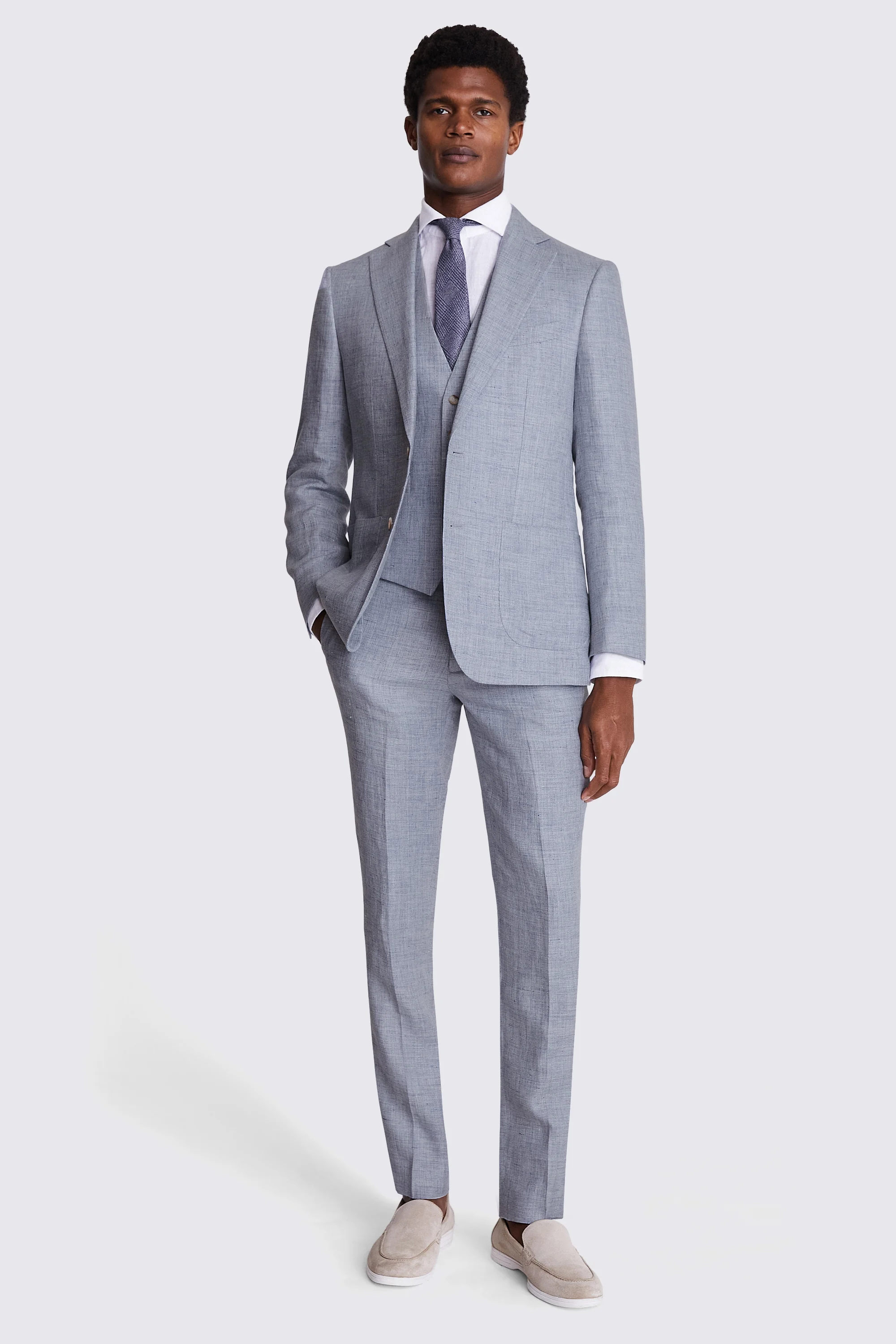 Slim Fit Oatmeal Linen Jacket   Buy Online at Moss