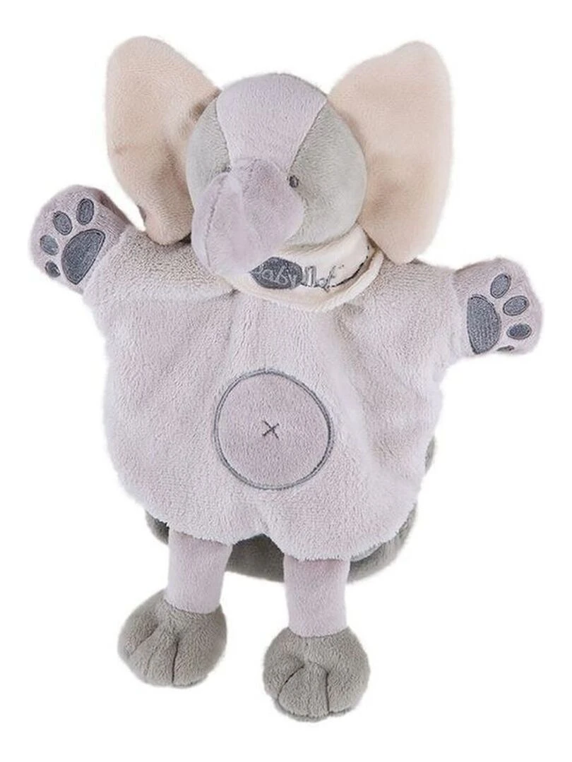doudou Babynat Elephant Gris Jumbo BN908 Savane Marionnette Gris