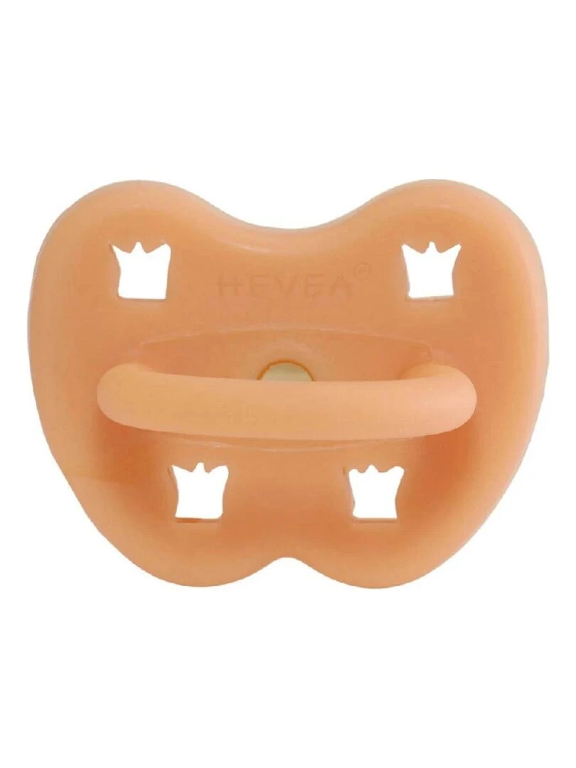 HEVEA Sucette 3 m+ caoutchouc naturel Cantaloupe/orthodontique/couronne N/A