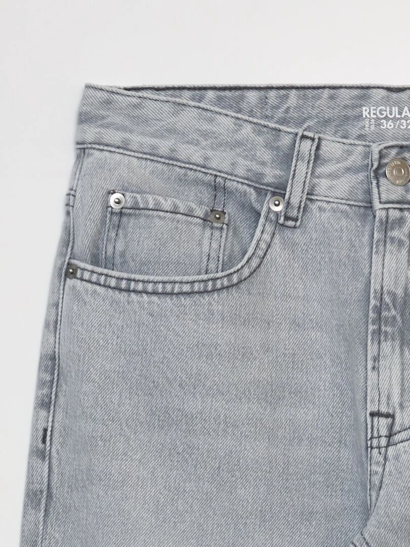 Jean droit   L32   Gris