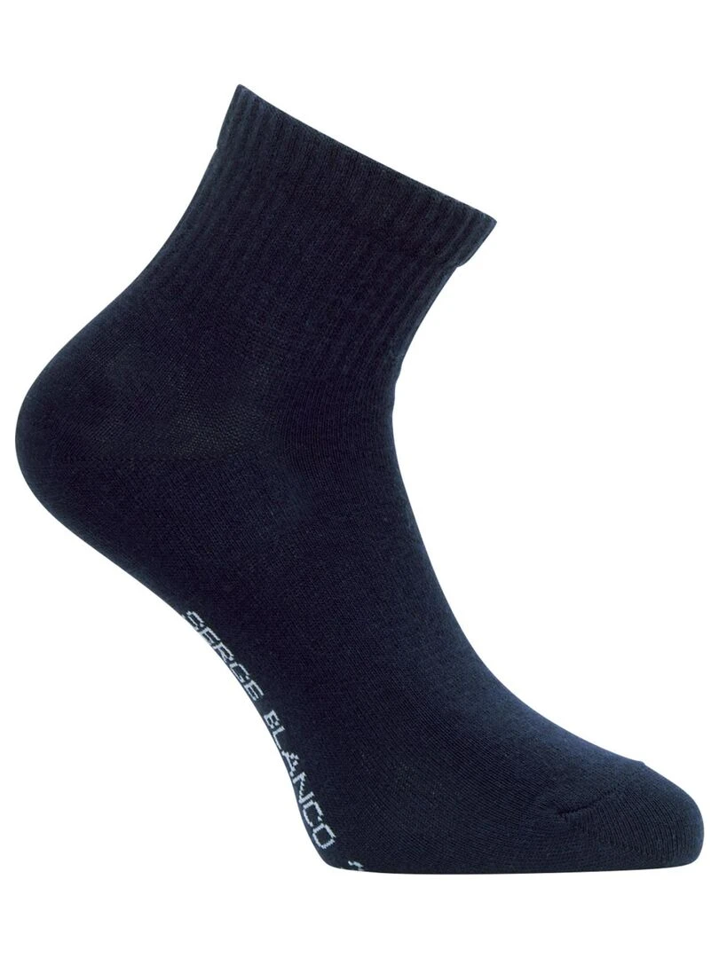 Lot de 6 paires de chaussettes quarter en coton peigné Serge Blanco Serge Blanco   Noir