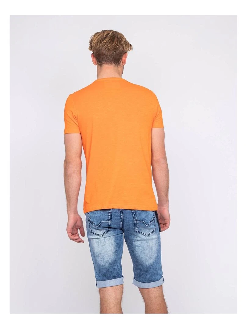 T shirt col rond pur coton NADJAR   Orange