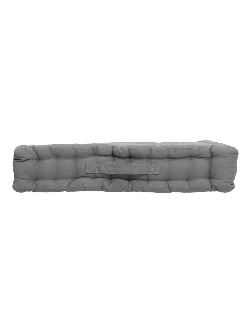 Coussin de sol uni en pur coton Gris clair