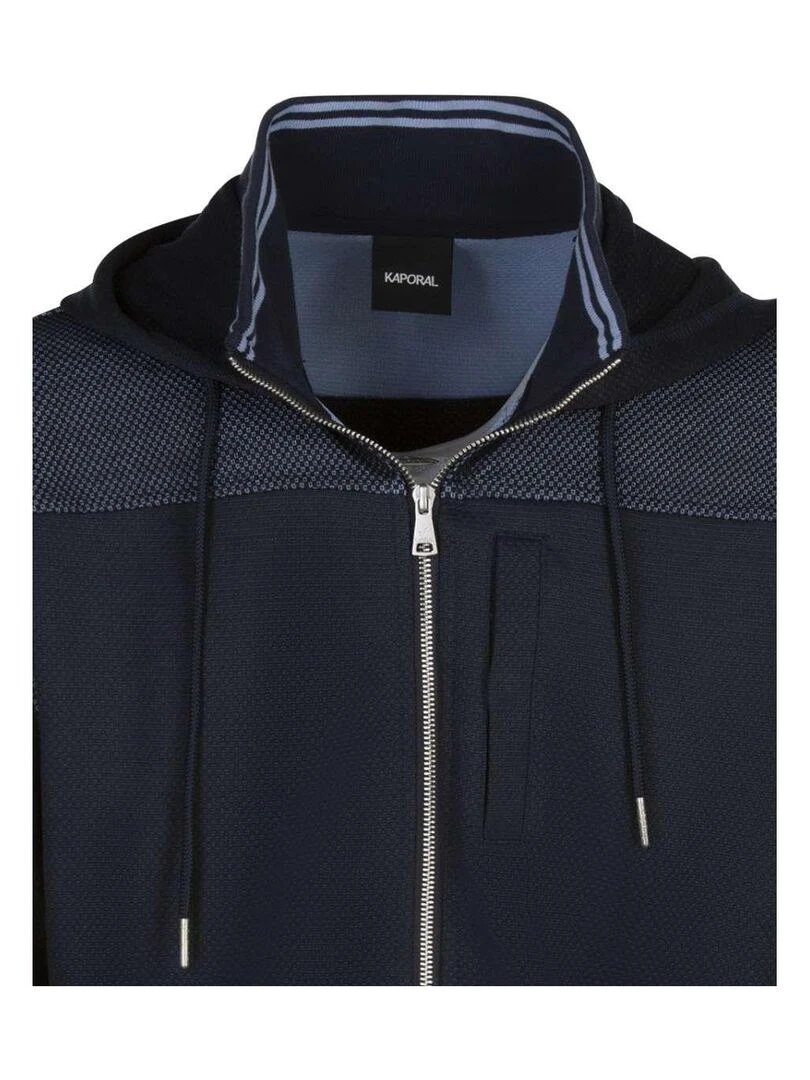 KAPORAL   Sweat à capuche zippé   Bleu marine