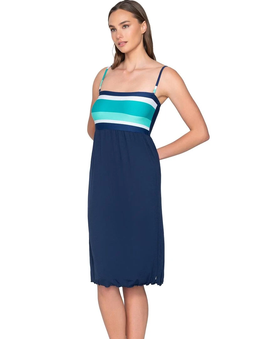 Robe estivale multipositions convertible jupe Horizon Bleu