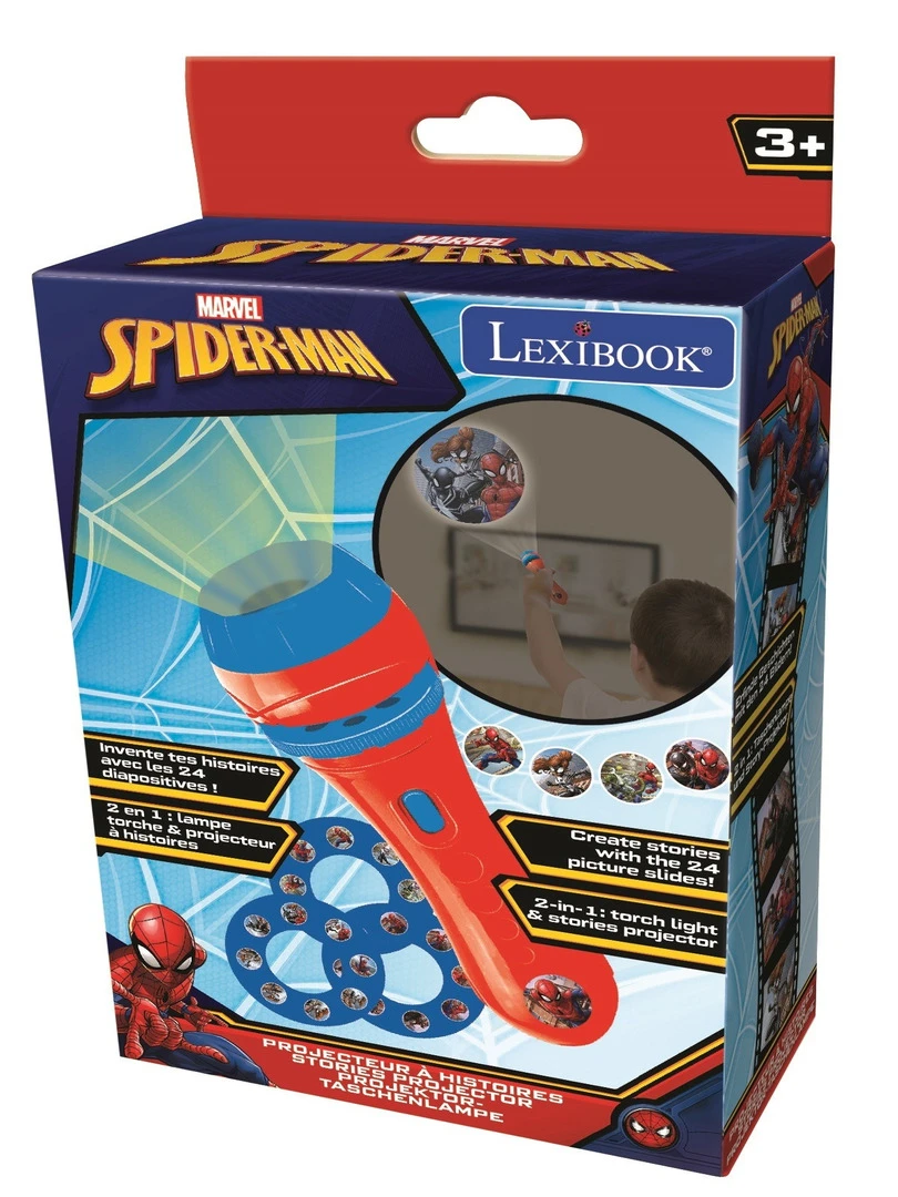 Projecteur À Histoires Et Lampe Torche Spiderman Transparent