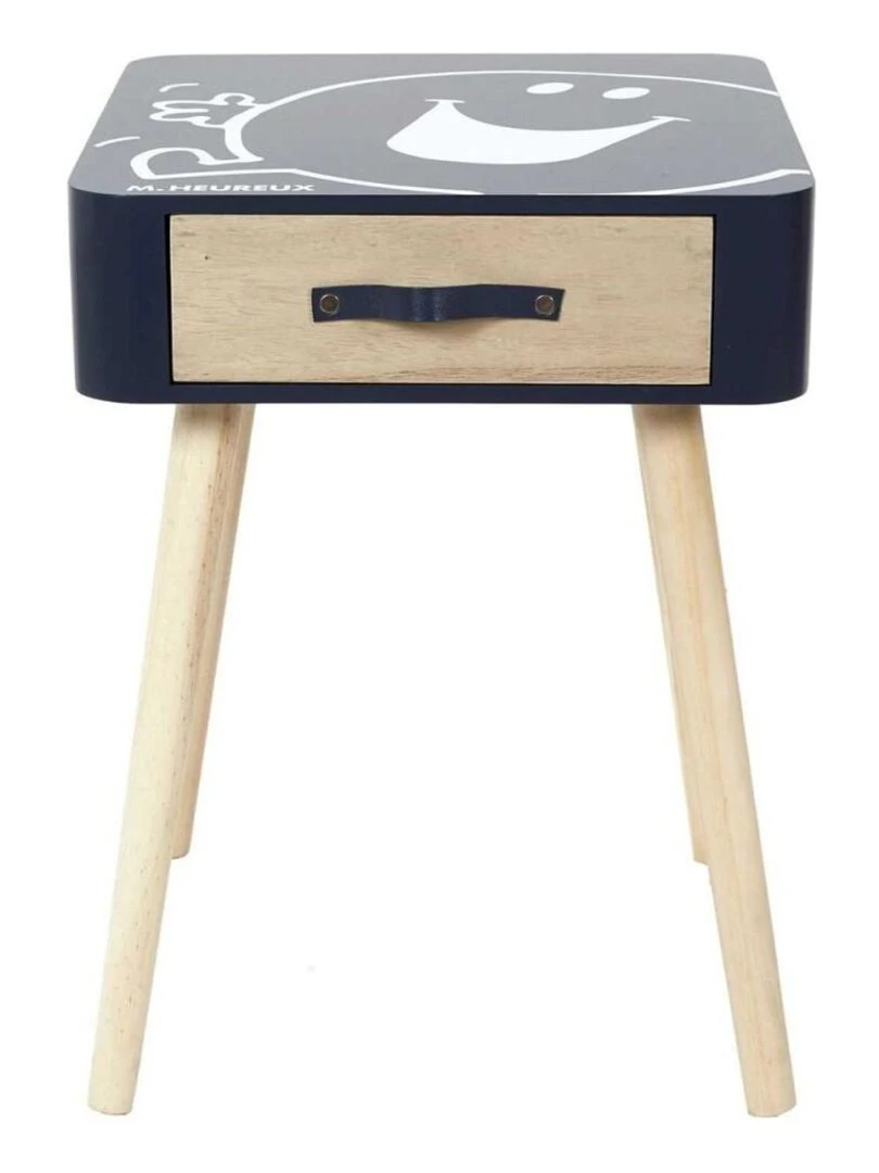 Table de chevet 1 tiroir Monsieur Heureux Bleu
