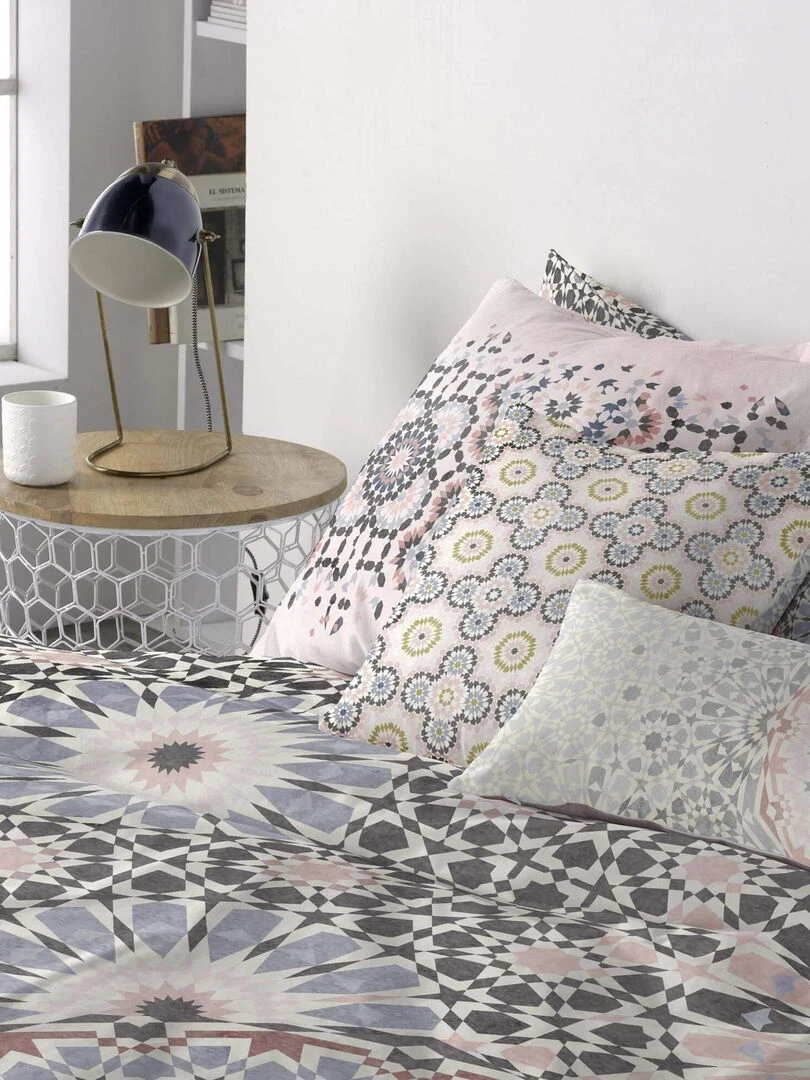 Housse de coussin Bohemia "Happyfriday" Blanc