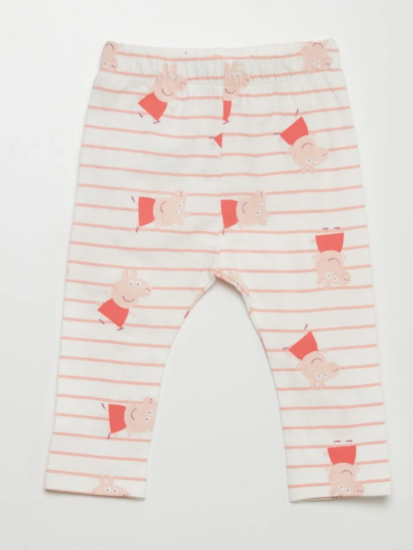 Ensemble tee shirt + legging 'Peppa Pig'   Rose