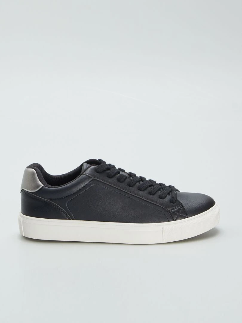 Baskets basses unies Noir