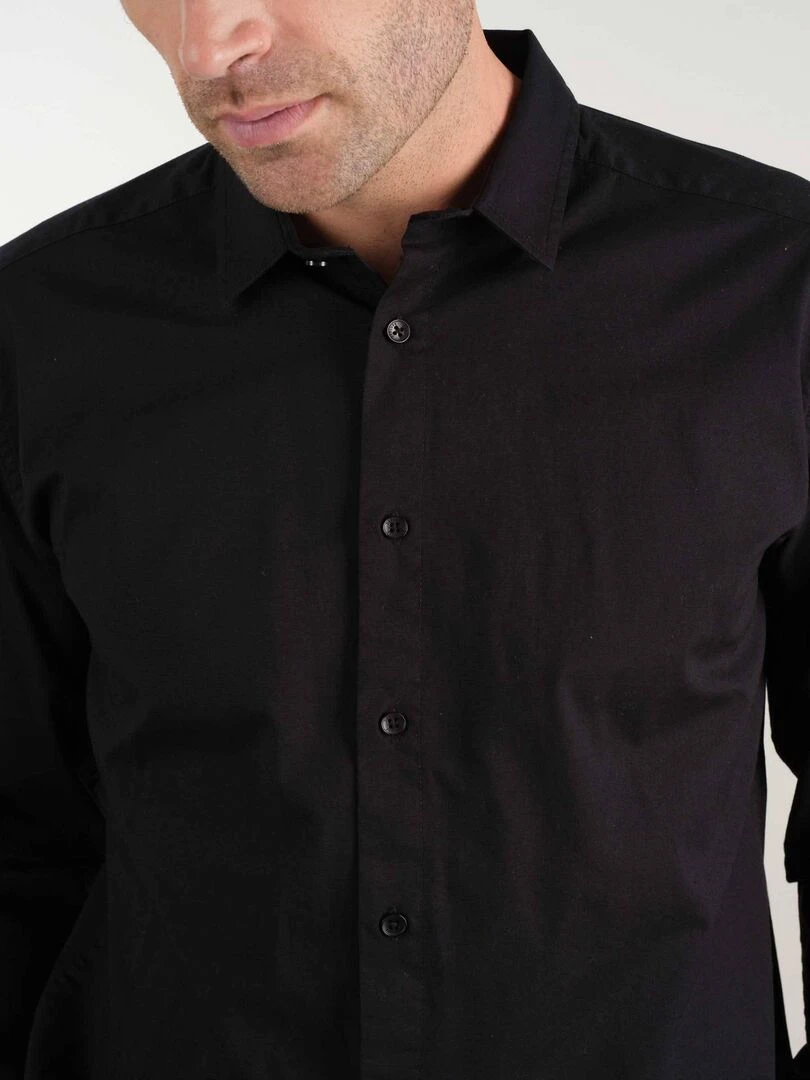 Chemise à manches longues pour homme 'Deeluxe'   Noir