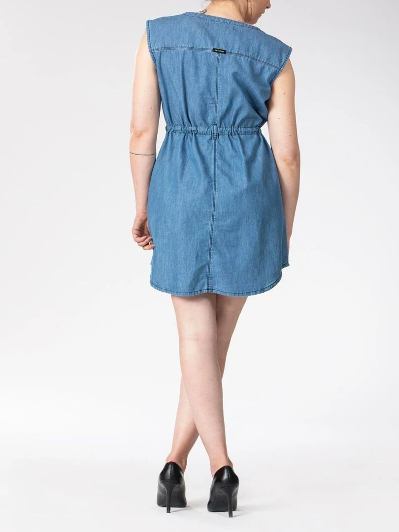 Robe sans manches chambray bleached EGLE 'Rica Lewis'   Bleu