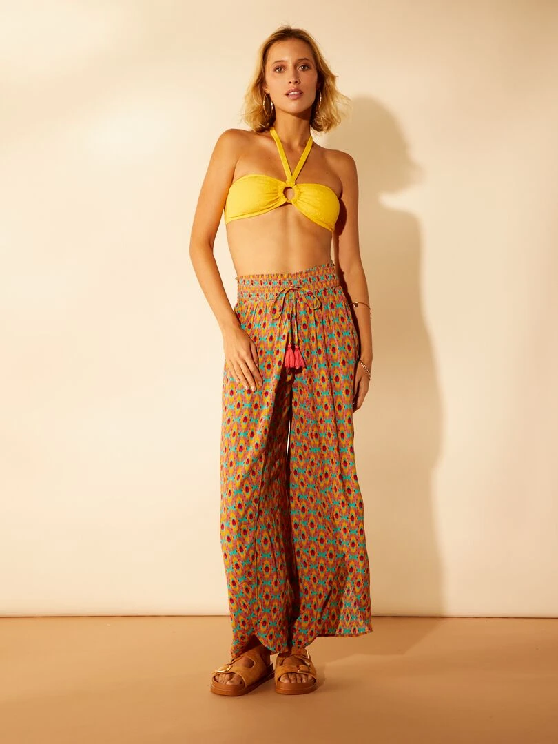 Soutien gorge maillot de bain bandeau   Jaune
