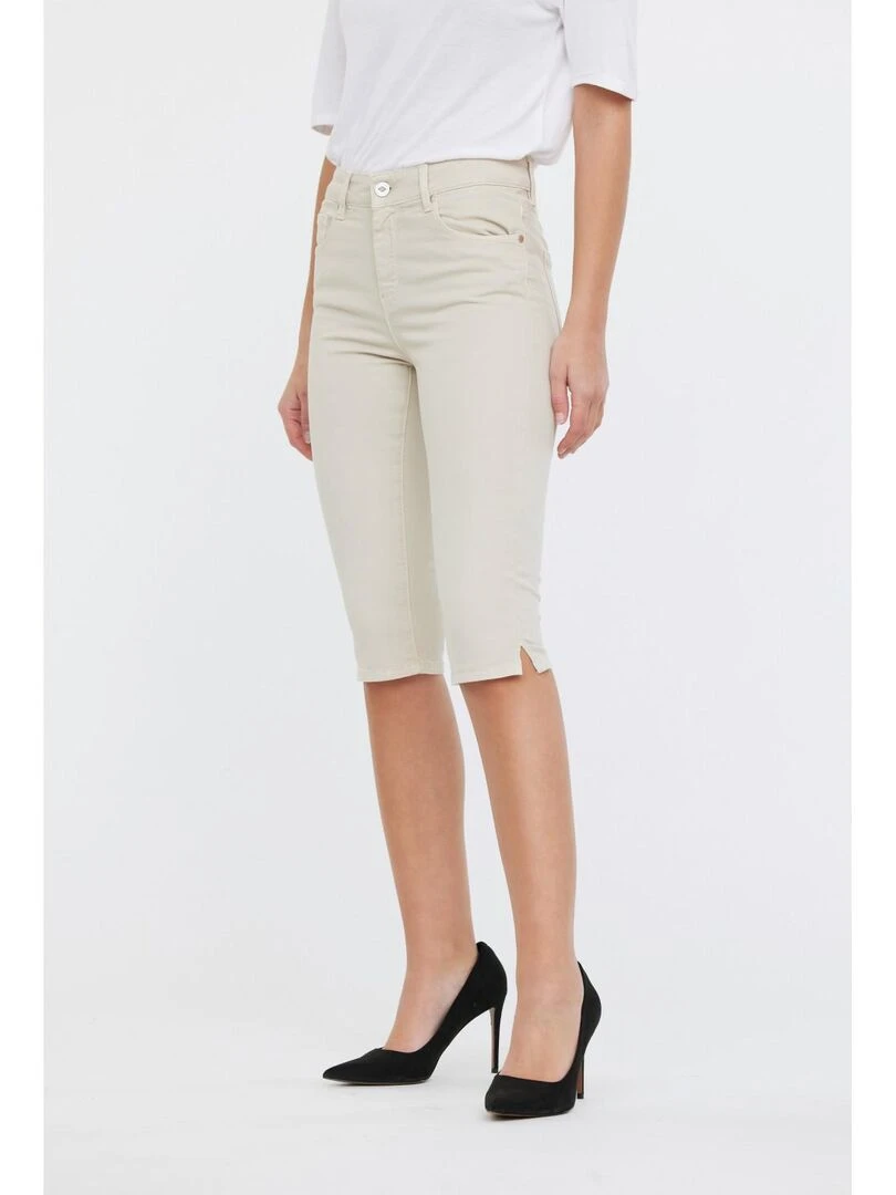 Lee Cooper   Pantalon coton slim JAZIA   Beige sable