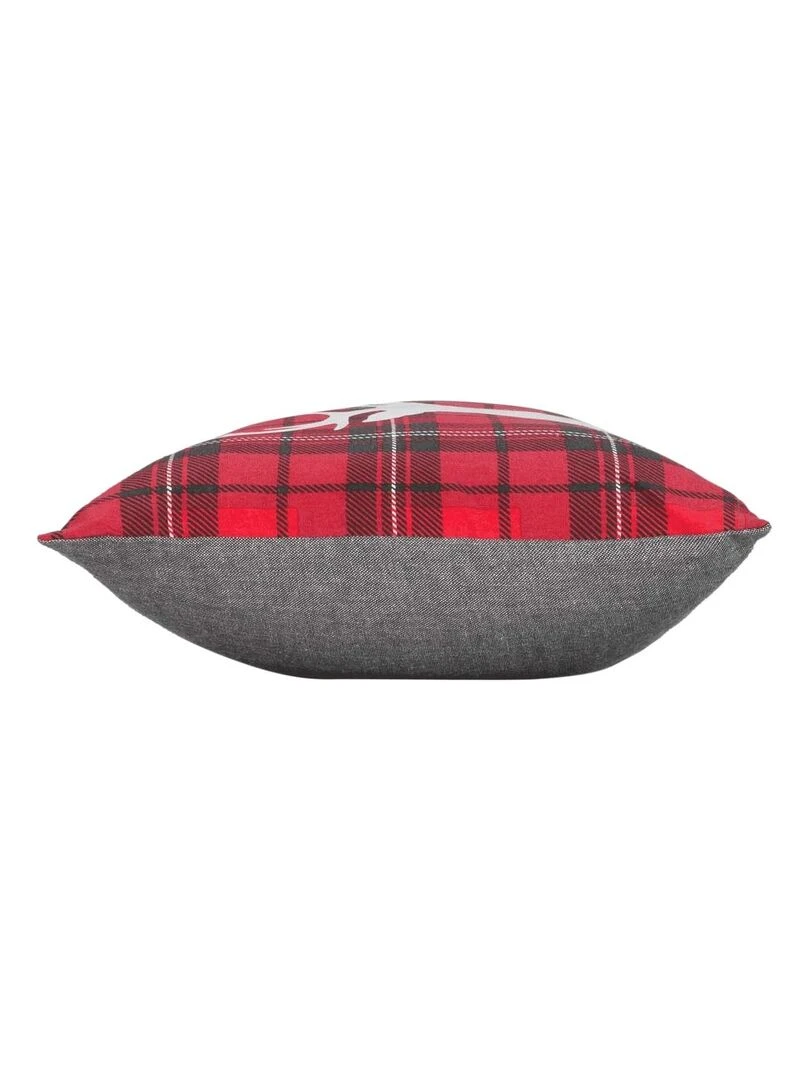Coussin dehoussable 30 x 50 cm chambray Haidi cerf Rouge