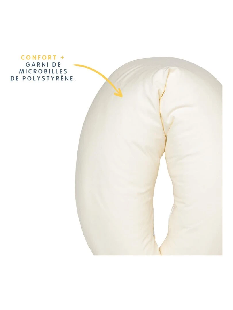 Coussin d'allaitement 110x53 cm Oiseaux + Sable Beige