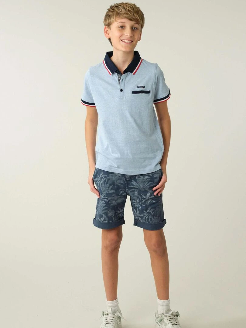 Polo en coton pour garçon 'Deeluxe'   Bleu
