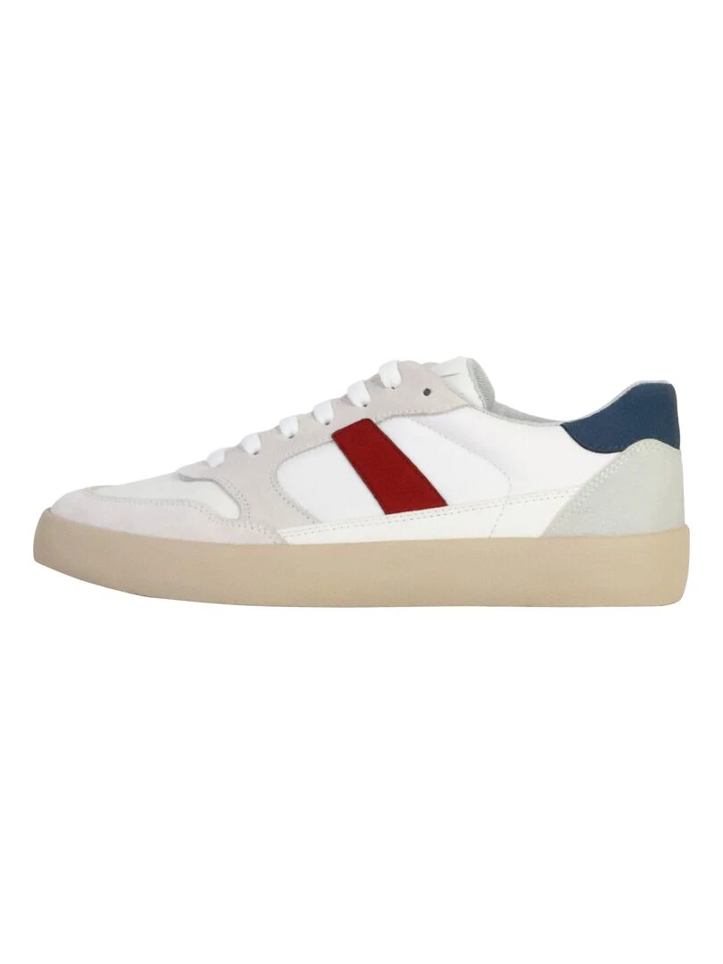 Basket Cuir Geox Affile Blanc