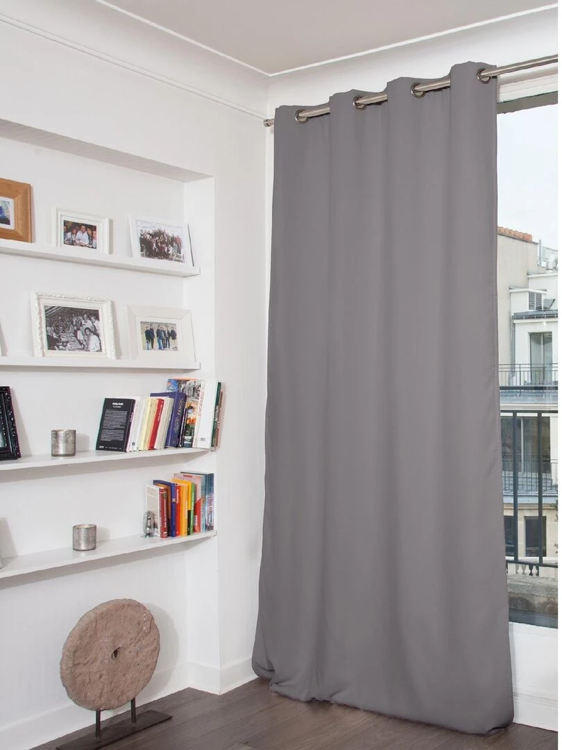 Rideau Phonique Occultant et Thermique "MOONDREAM" Gris clair
