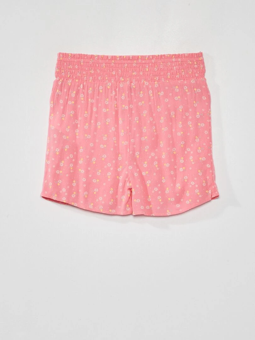 Short fleuri Rose