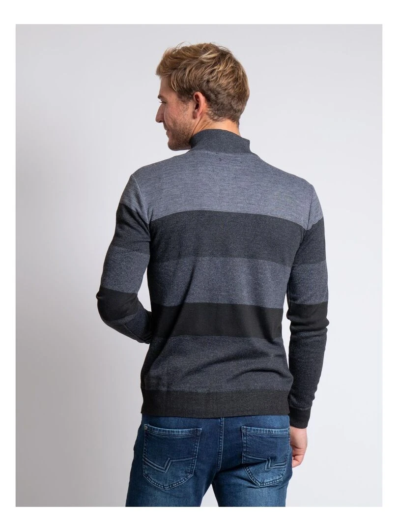 Pull col montant zippé LOSIBIL Gris foncé