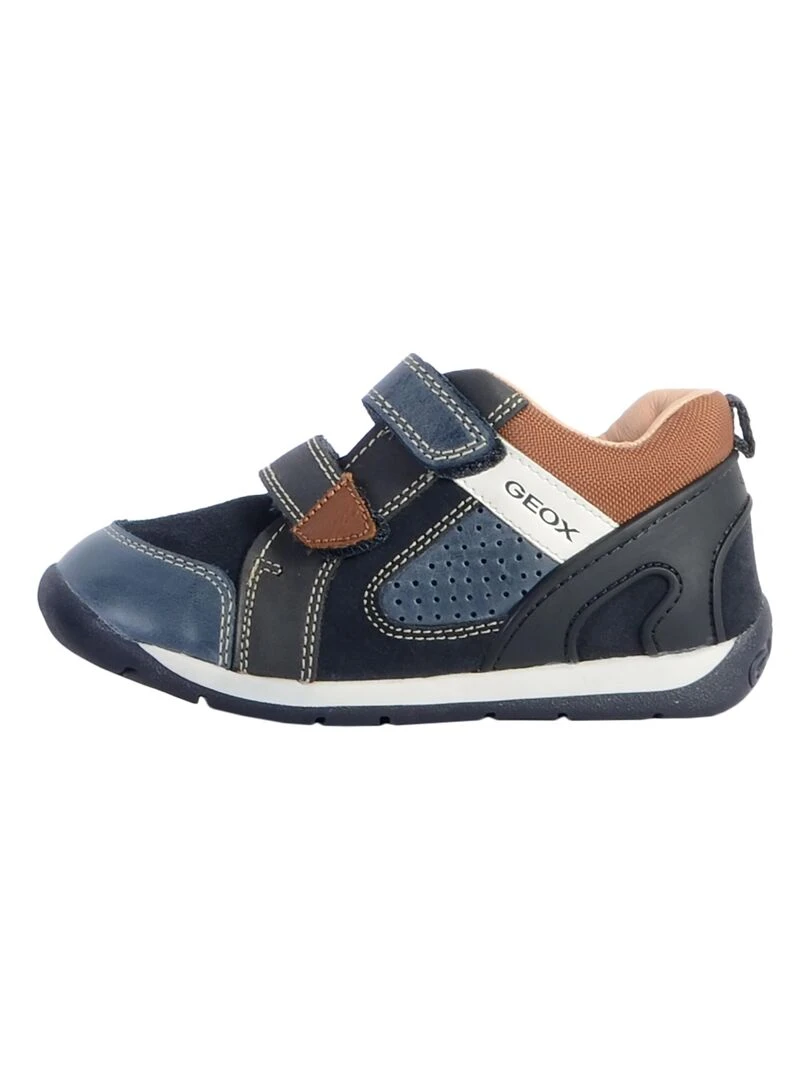 Basket Cuir Enfantgarçons Geox Each Bleu