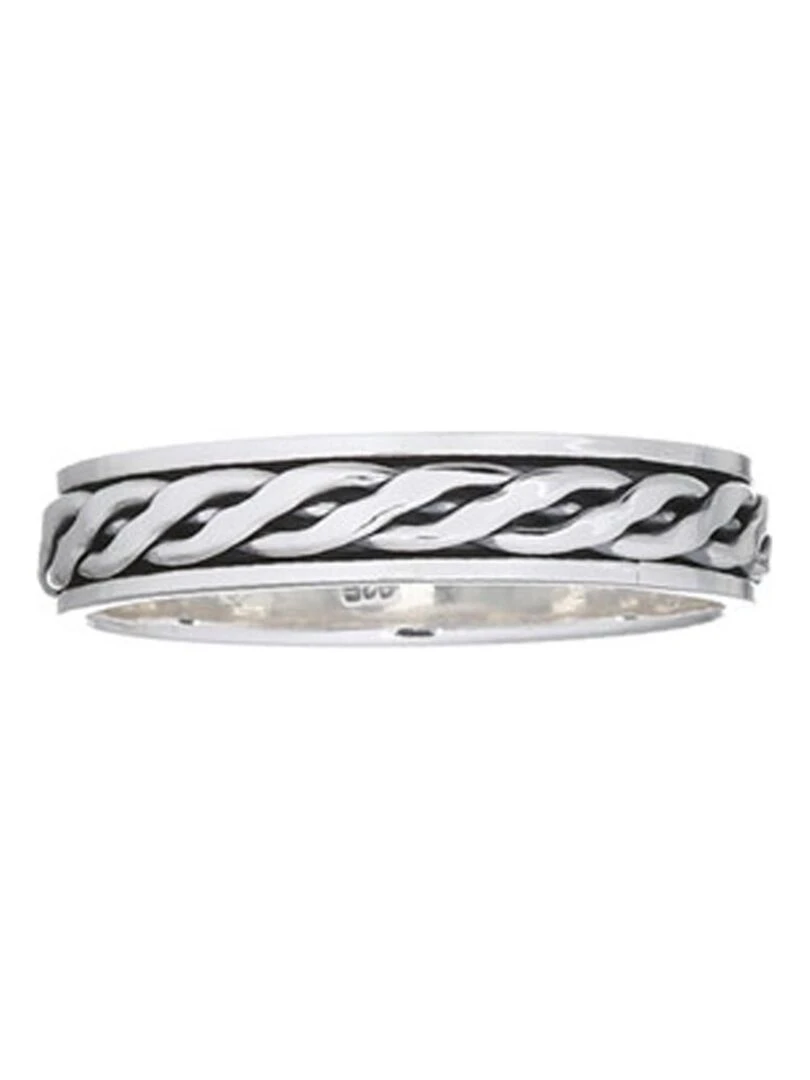 Bague homme anti stress en argent Argent