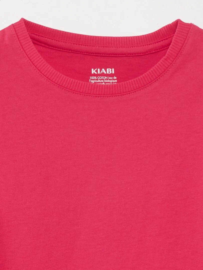 T shirt en maille jersey épaisse Tough Cotton™ Rose