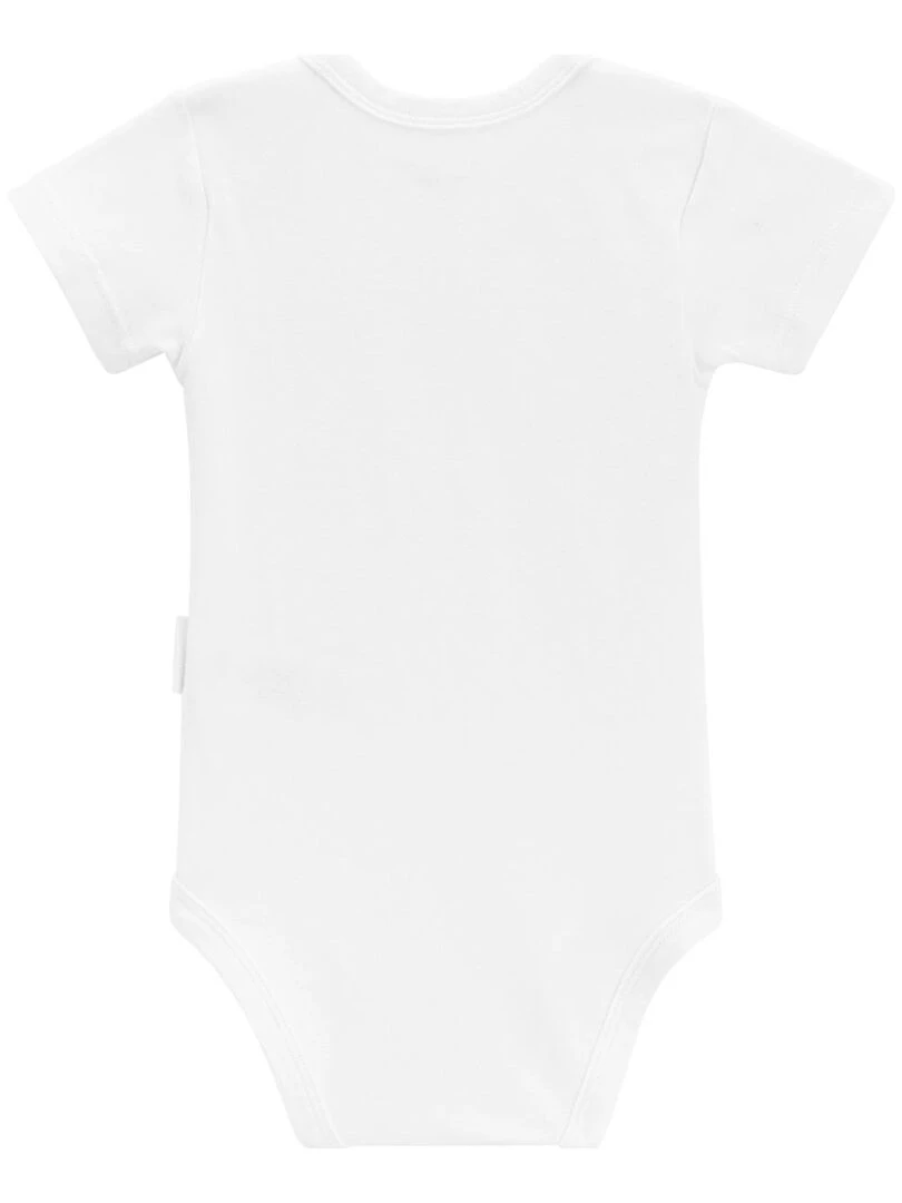 Lot de 3 bodies bébé manches courtes   Blanc