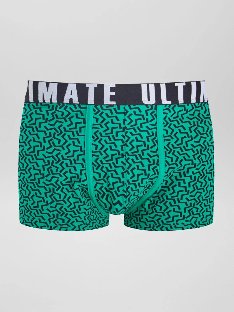 Lot de 3 boxers fantaisie   Vert/bleu