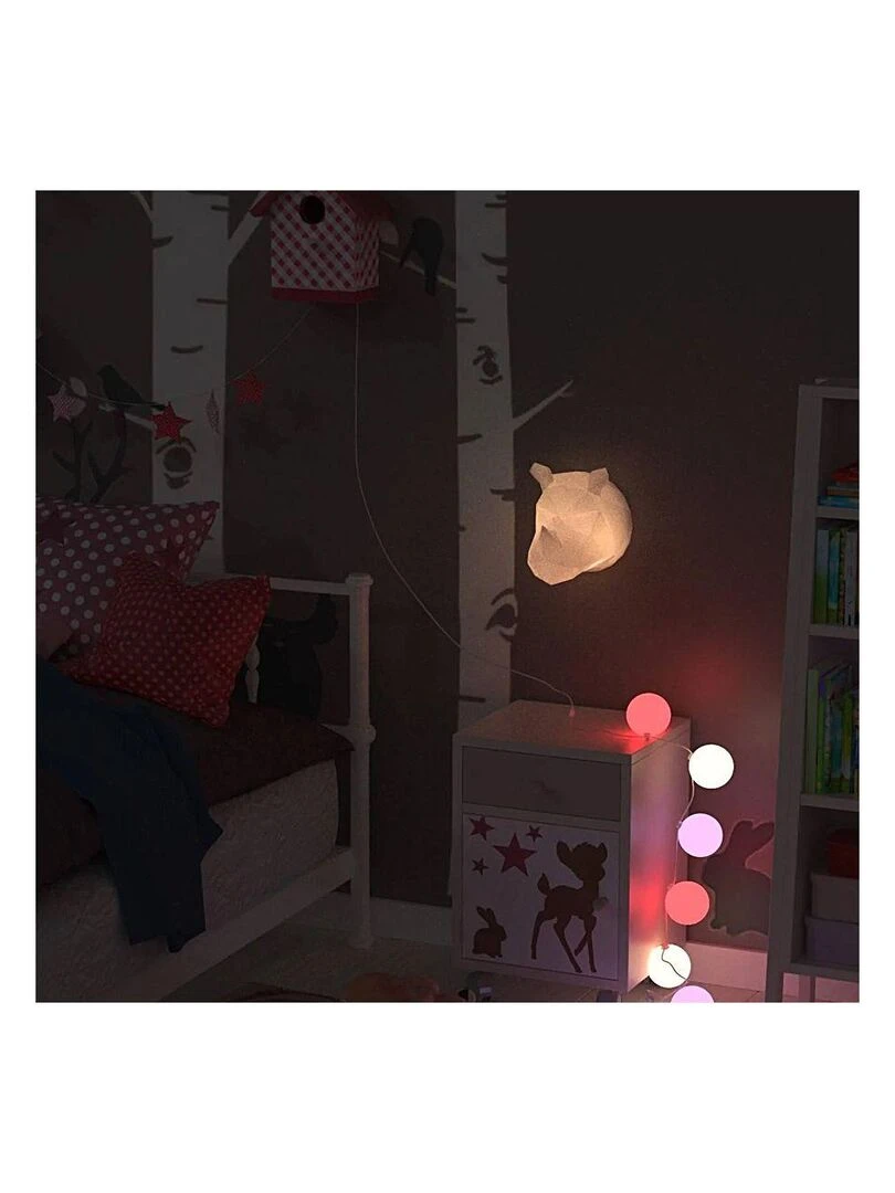 Mob Veilleuse murale aimantée Wild Light Rhino Blanc