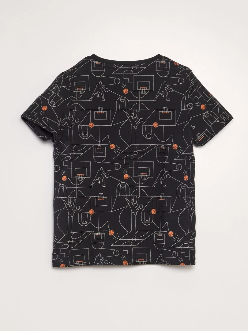 T shirt imprimé   Noir