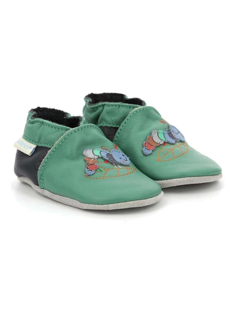 Chaussons Cuir Krunchy Vert