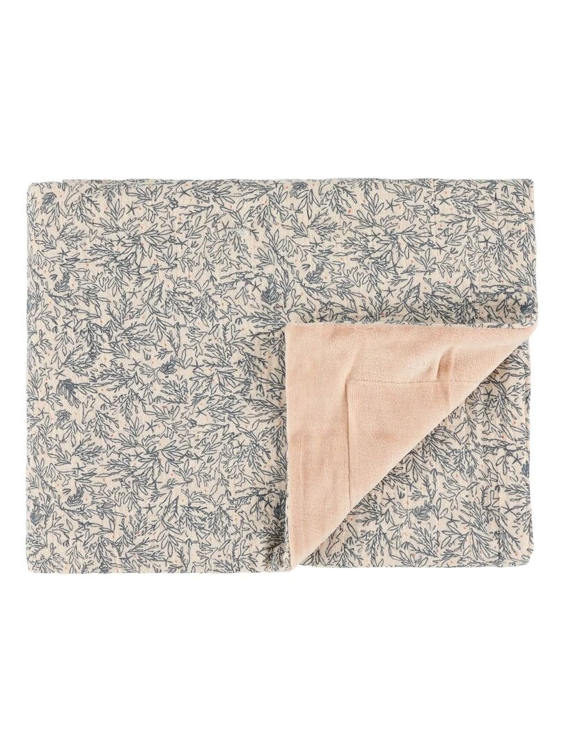 Couverture 75x100cm LOVELY LEAVES gris Gris