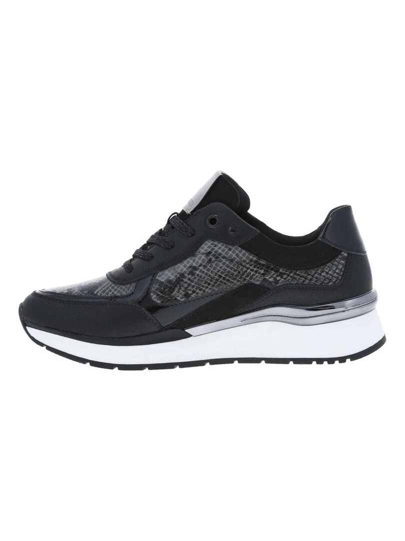MARCO TOZZI   Baskets talon semi compensée   Noir